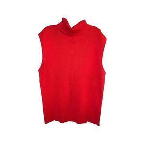 Vtg Courtney & co women’s Ribbed, cotton turtleneck, knit size small Christmas